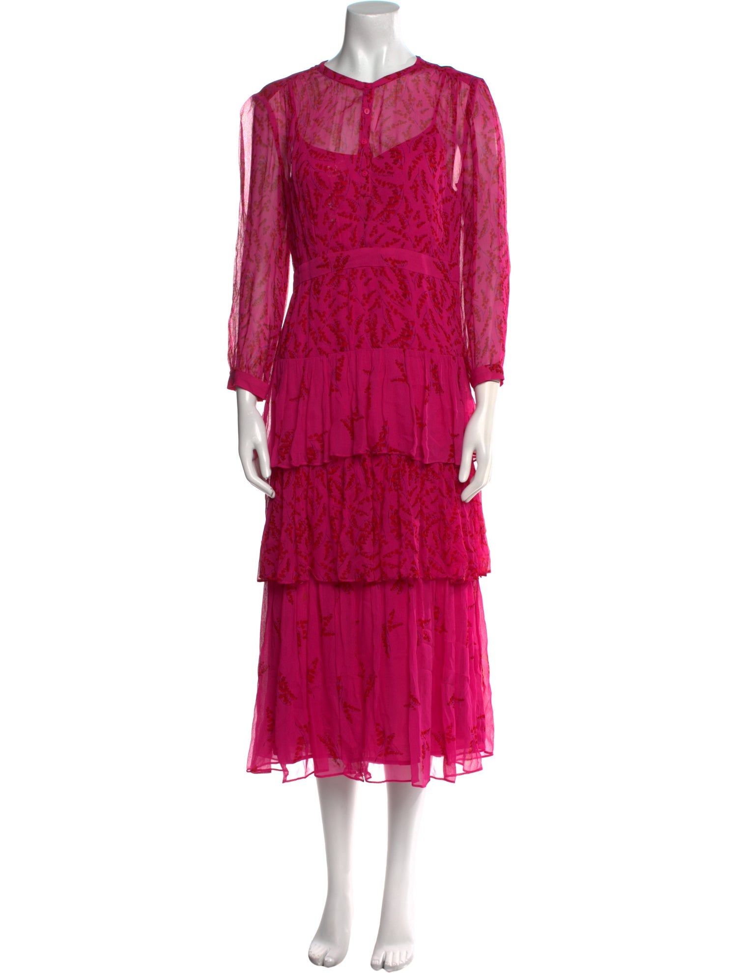 BA&SH Crew Neck Midi Length Dress