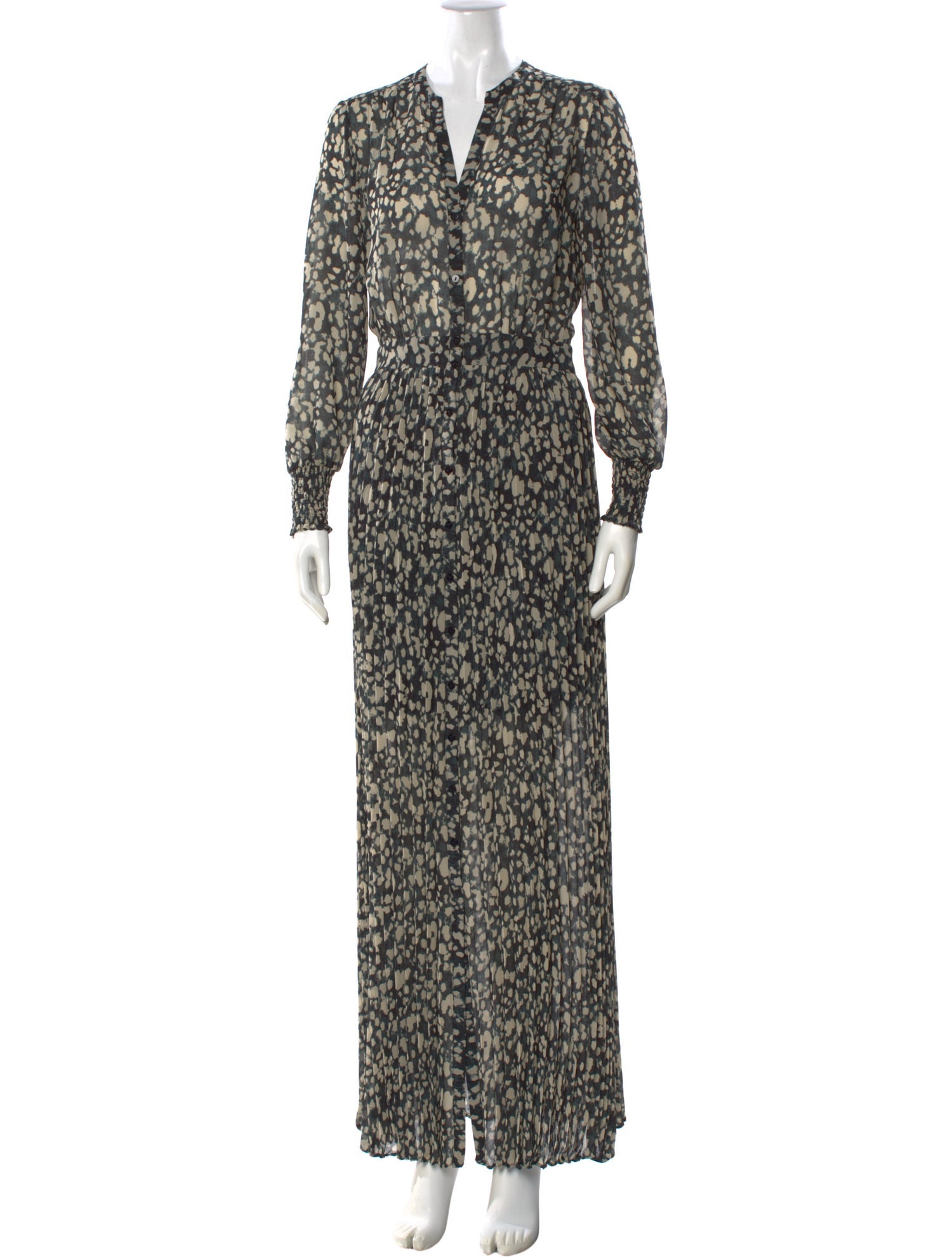 BA&SH Floral Print Long Dress