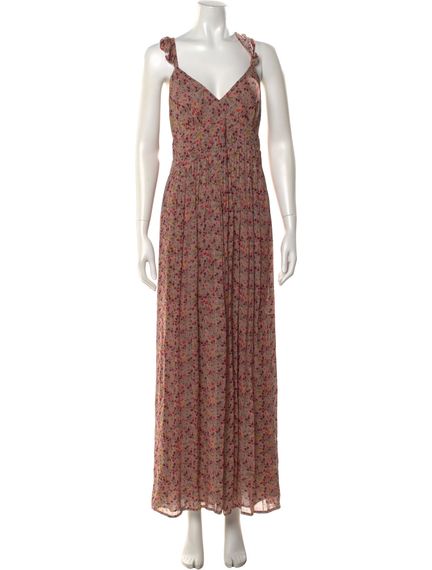 BA&SH Floral Print Long Dress