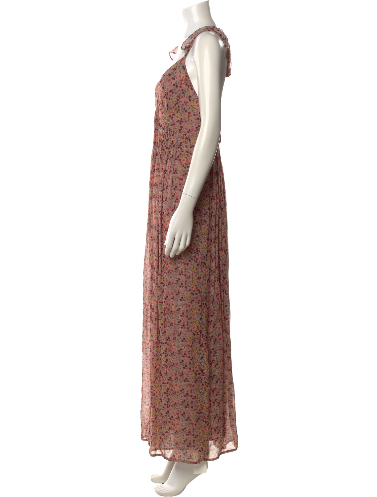 BA&SH Floral Print Long Dress