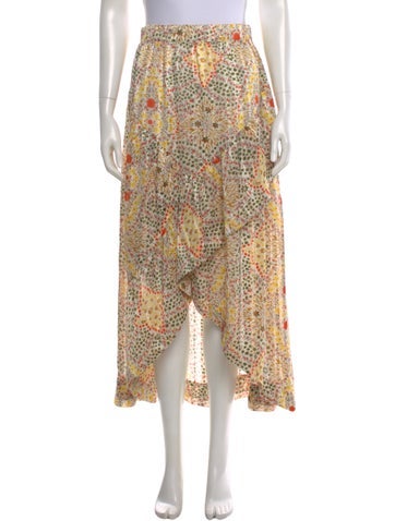 Pre-owned Ba&sh Printed Midi Length Skirt In Neutral