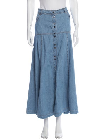 Pre-owned Ba&sh Long Skirt In Blue