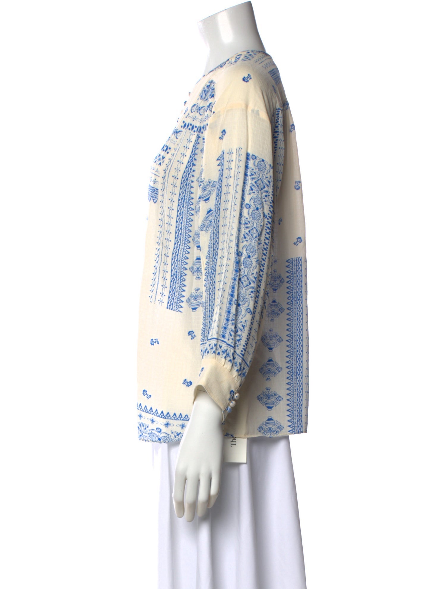 BA&SH Printed Crew Neck Blouse