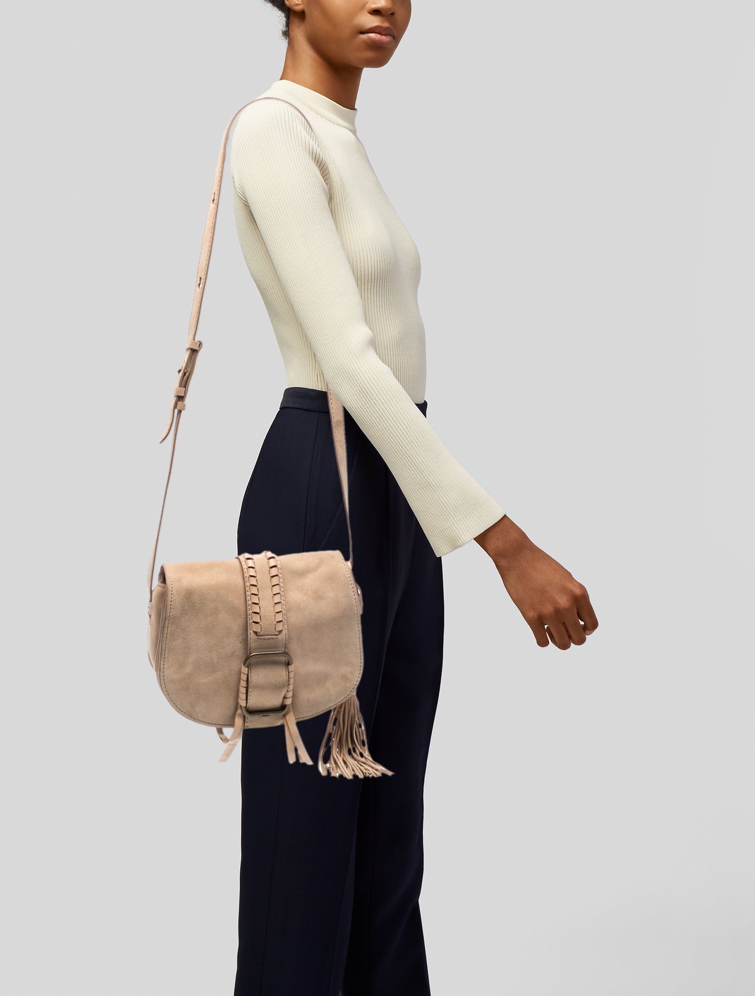 BA&SH Suede Crossbody Bag