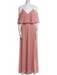 Jenny Packham V-Neck Long Dress