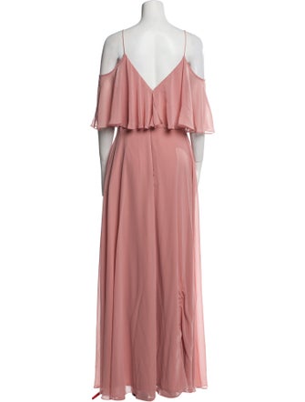 Jenny Packham V-Neck Long Dress