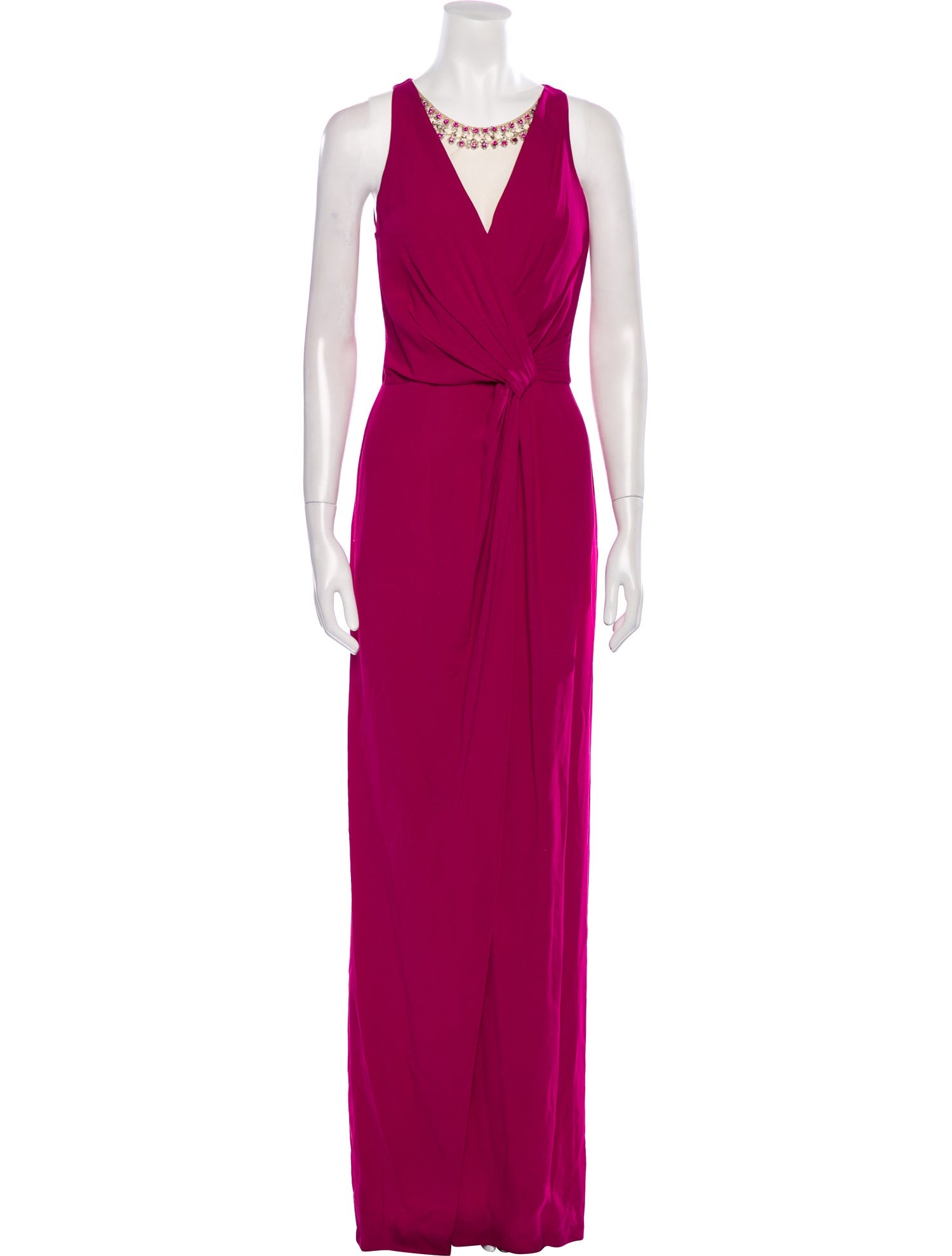 Jenny Packham V-Neck Long Dress