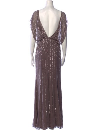 Jenny Packham Silk Long Dress