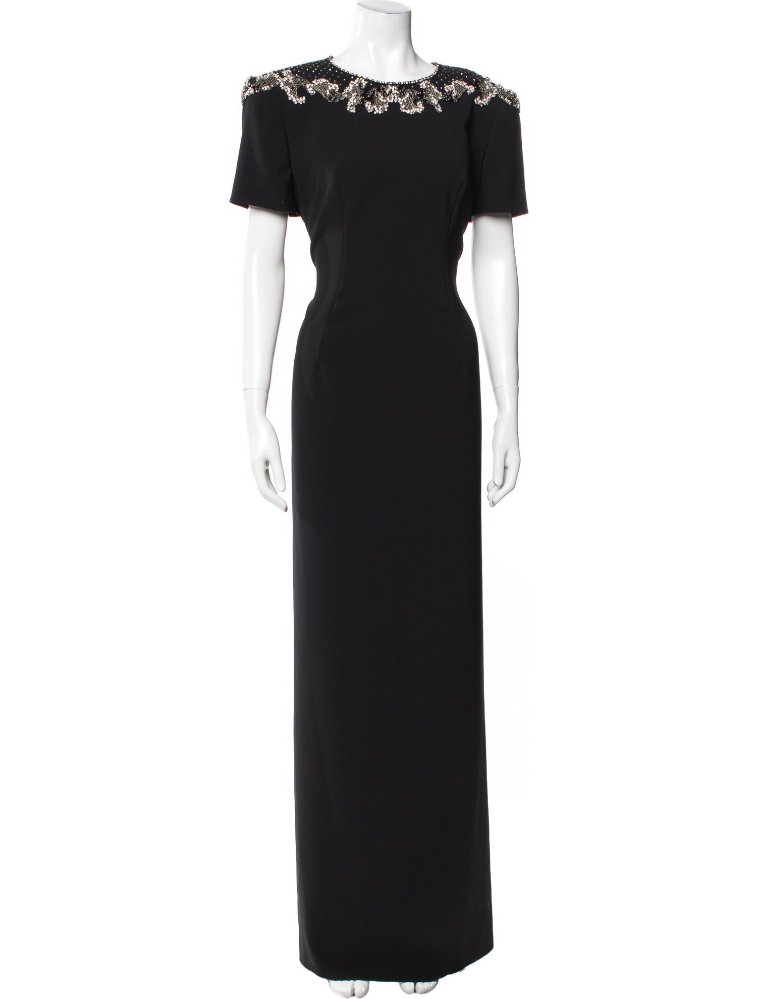 Jenny Packham Crew Neck Long Dress