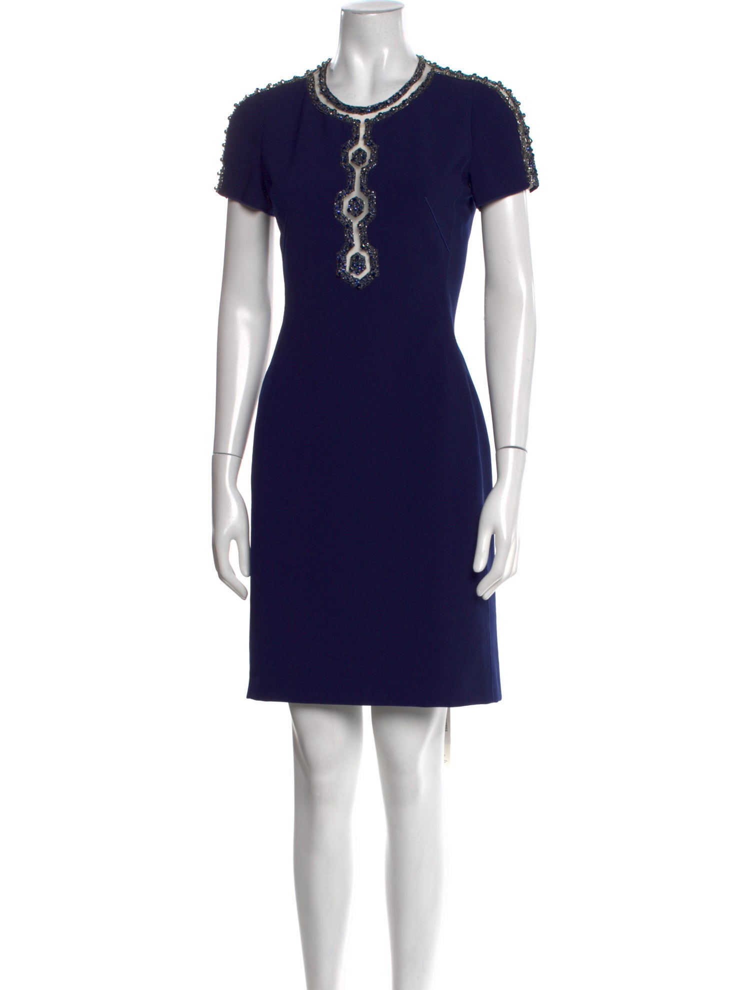 Jenny Packham Crew Neck Mini Dress