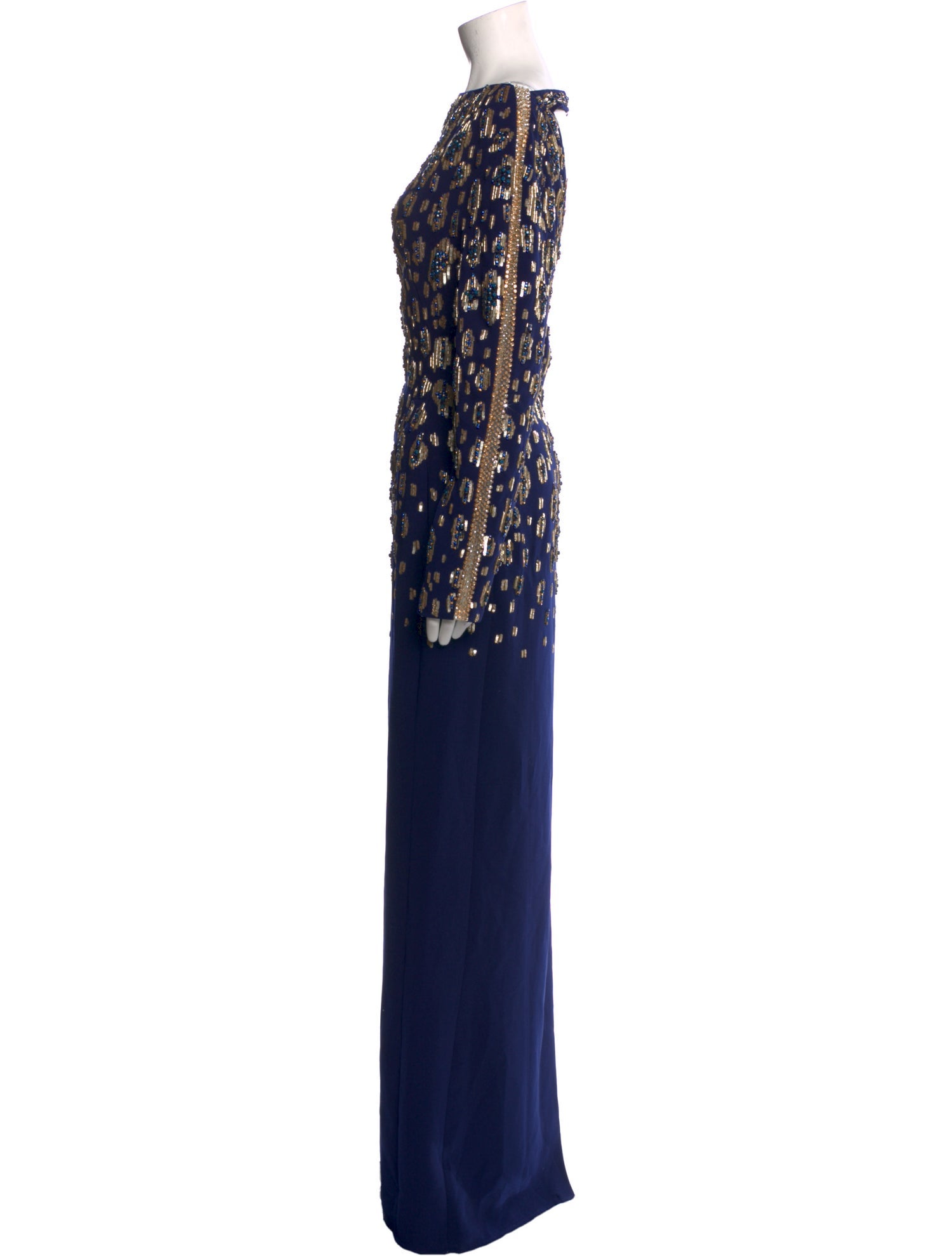 Jenny Packham Bateau Neckline Long Dress w/ Tags