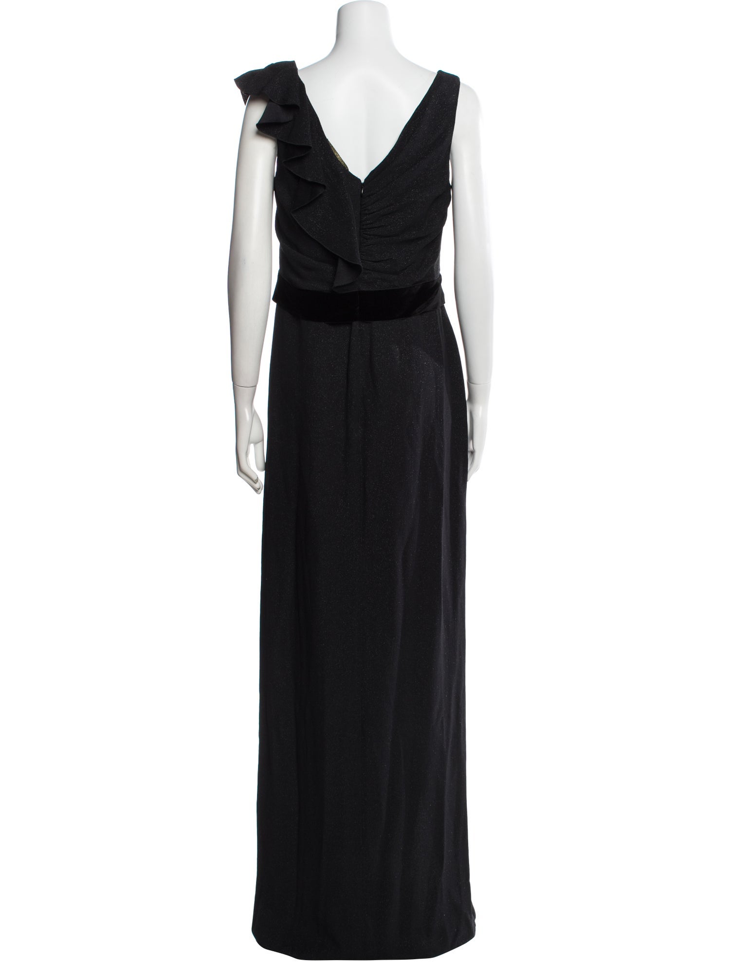 Jenny Packham V-Neck Long Dress in Black, Women's US10, UK14 | L Jenny Packham V-Neck Long Dress in Black, Women's US10, UK14 | L
