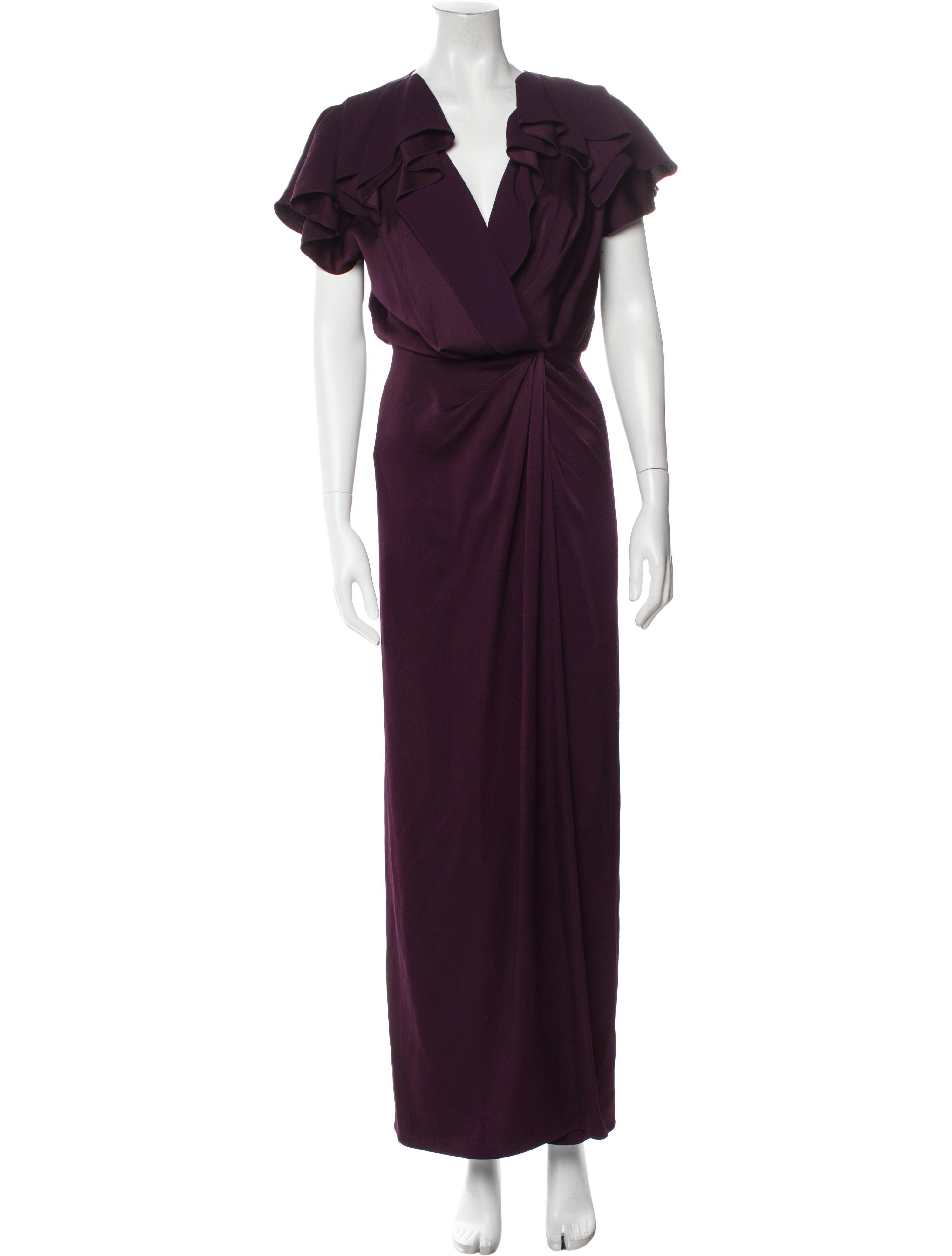 Jenny Packham V-Neck Long Dress