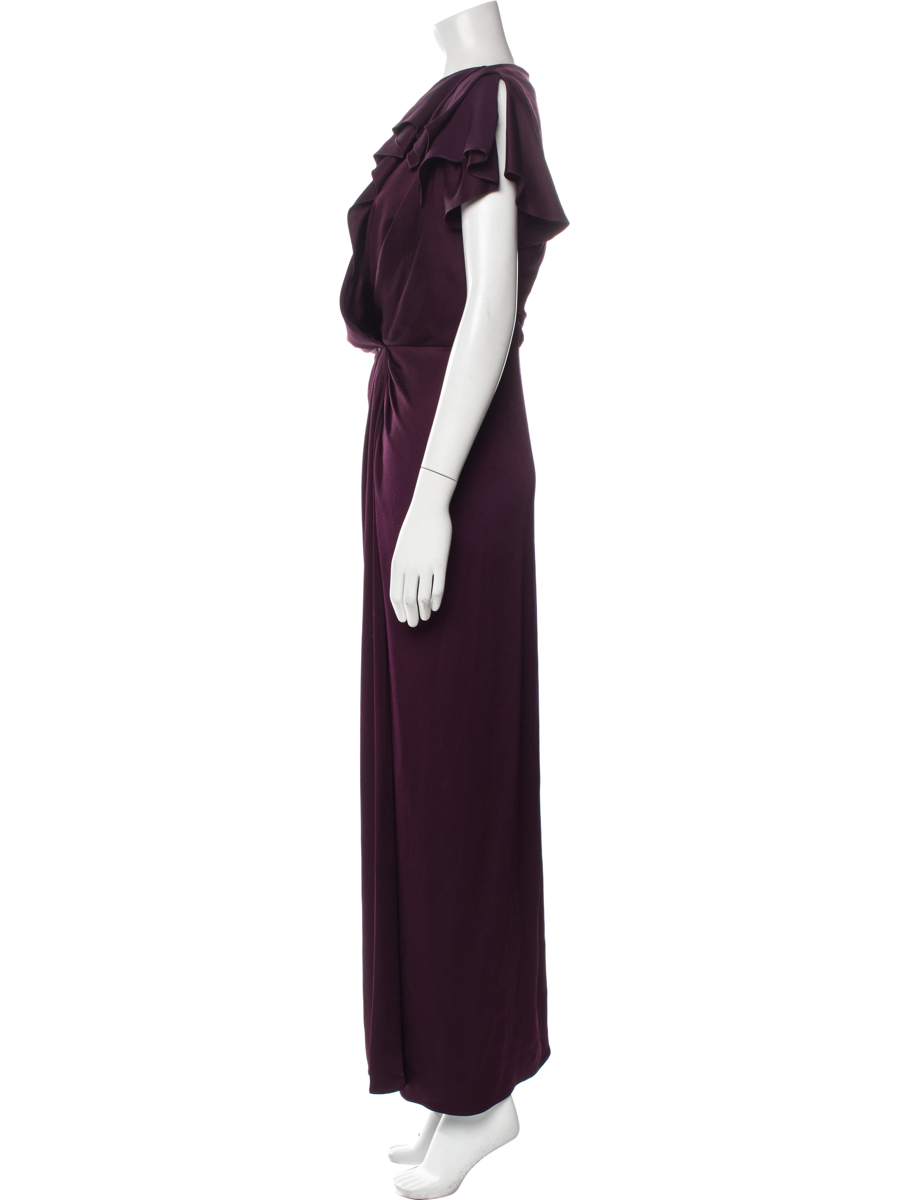 Jenny Packham V-Neck Long Dress