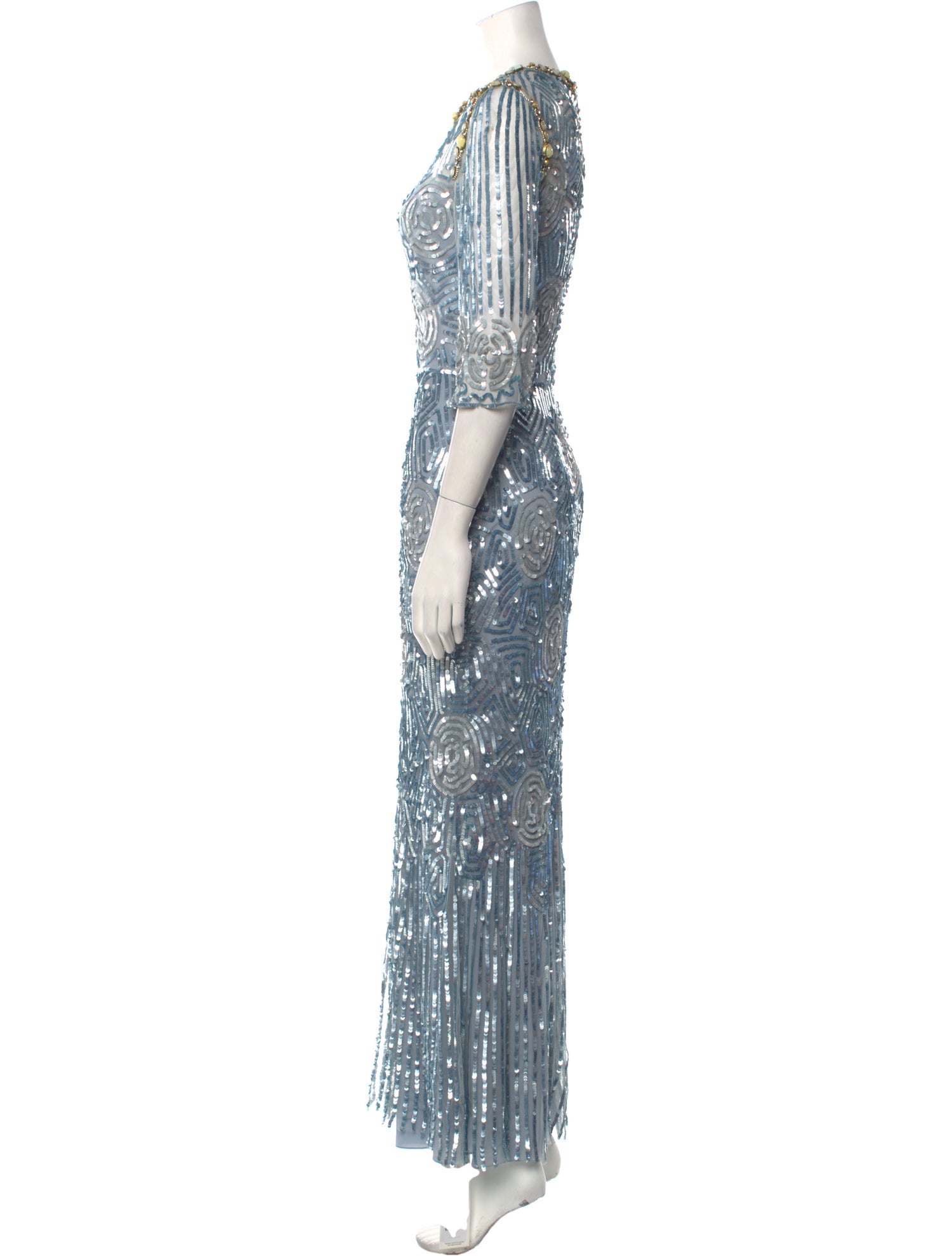 Jenny Packham Patterned Long Dress