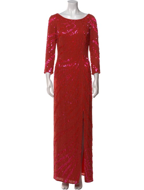 Jenny Packham Scoop Neck Long Dress