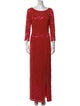 Jenny Packham Scoop Neck Long Dress
