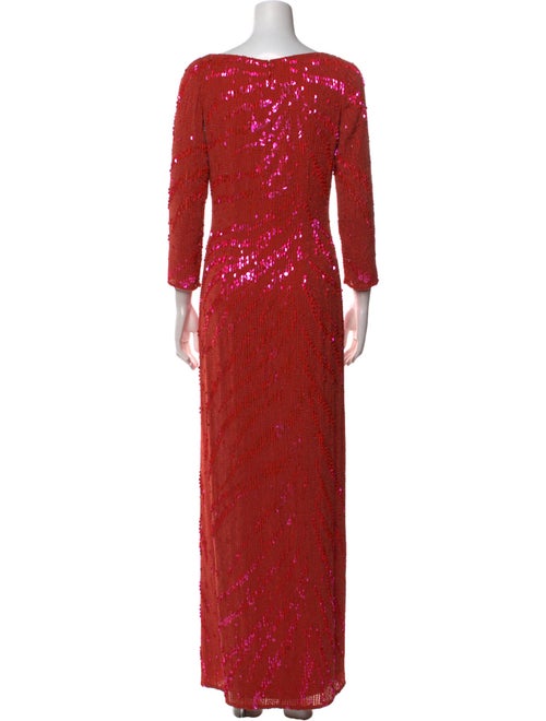 Jenny Packham Scoop Neck Long Dress