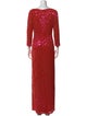 Jenny Packham Scoop Neck Long Dress