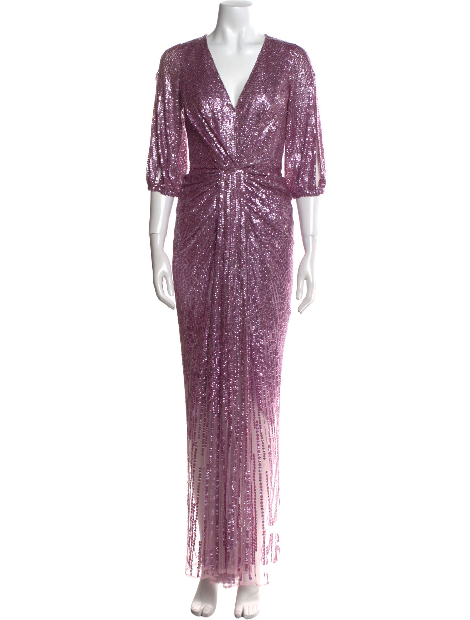 Jenny Packham V-Neck Long Dress