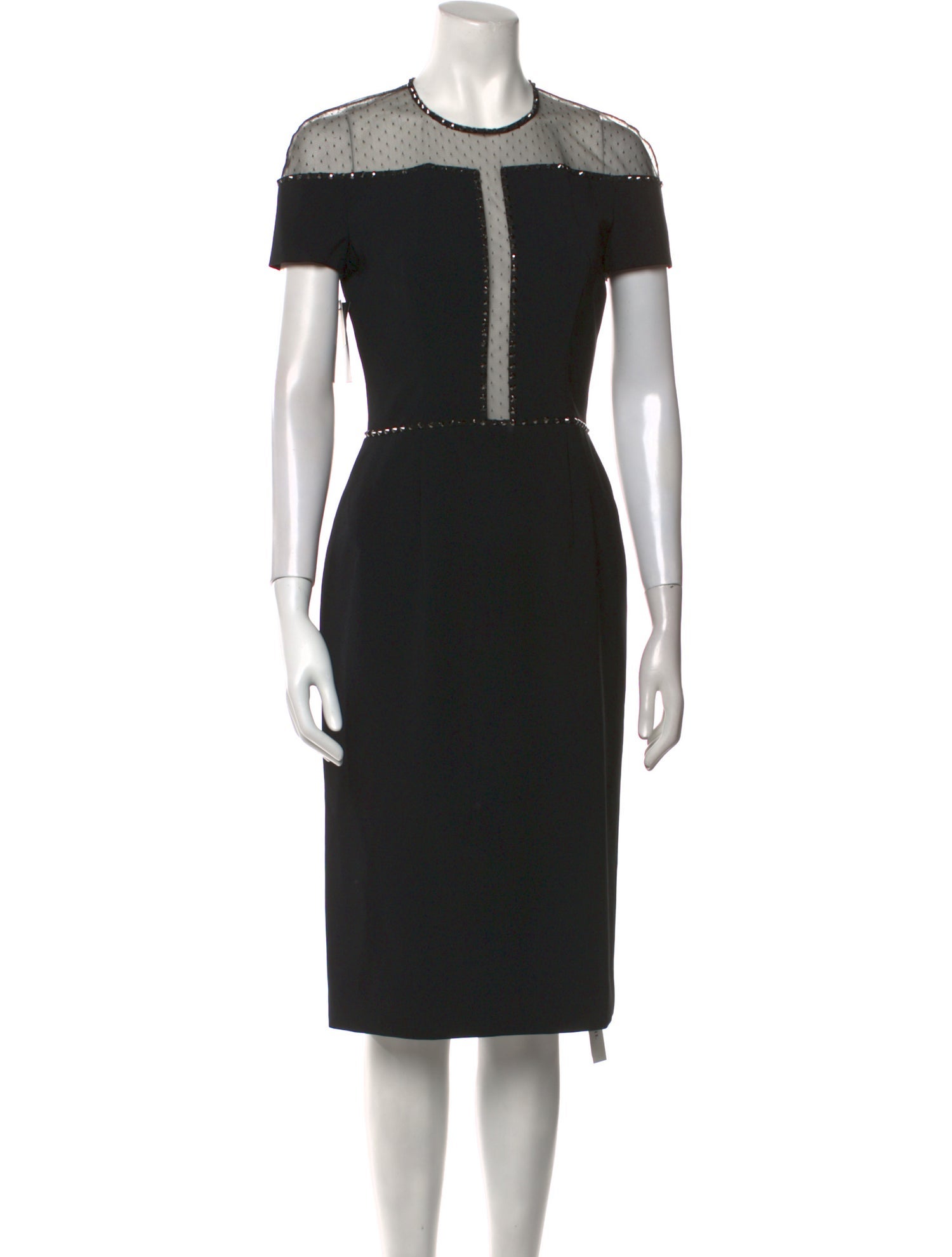 Jenny Packham Crew Neck Knee-Length Dress w/ Tags