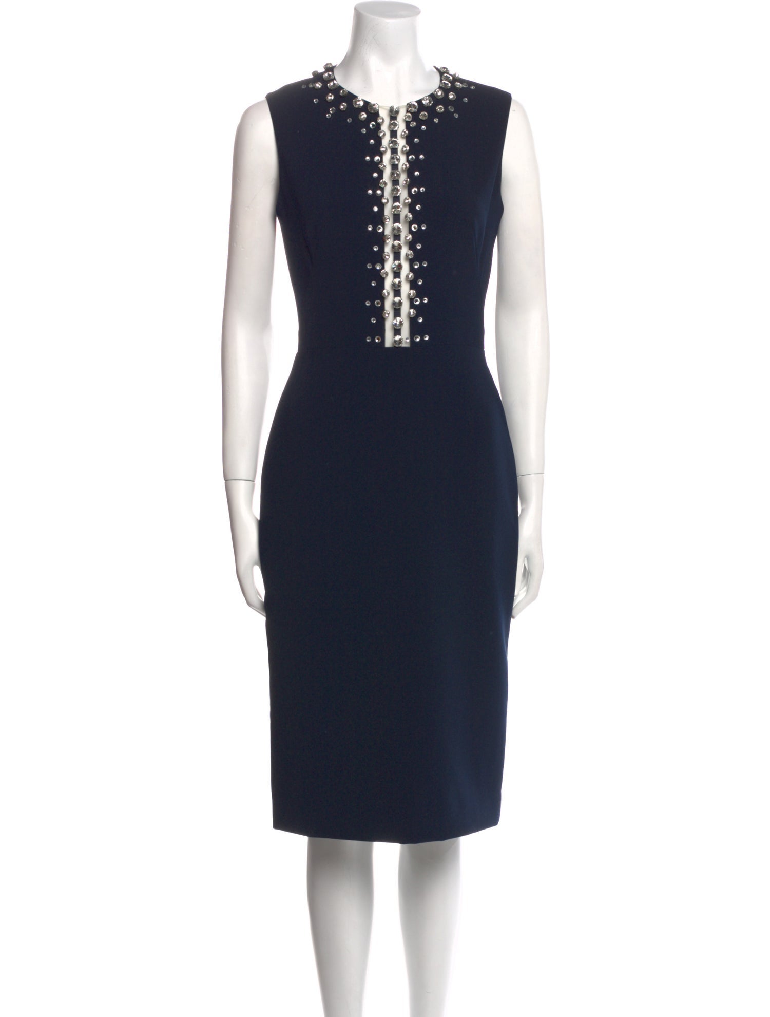 Jenny Packham Scoop Neck Midi Length Dress