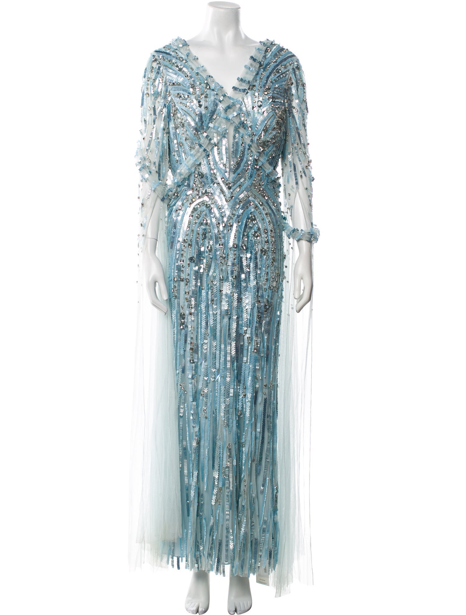 Jenny Packham V-Neck Long Dress