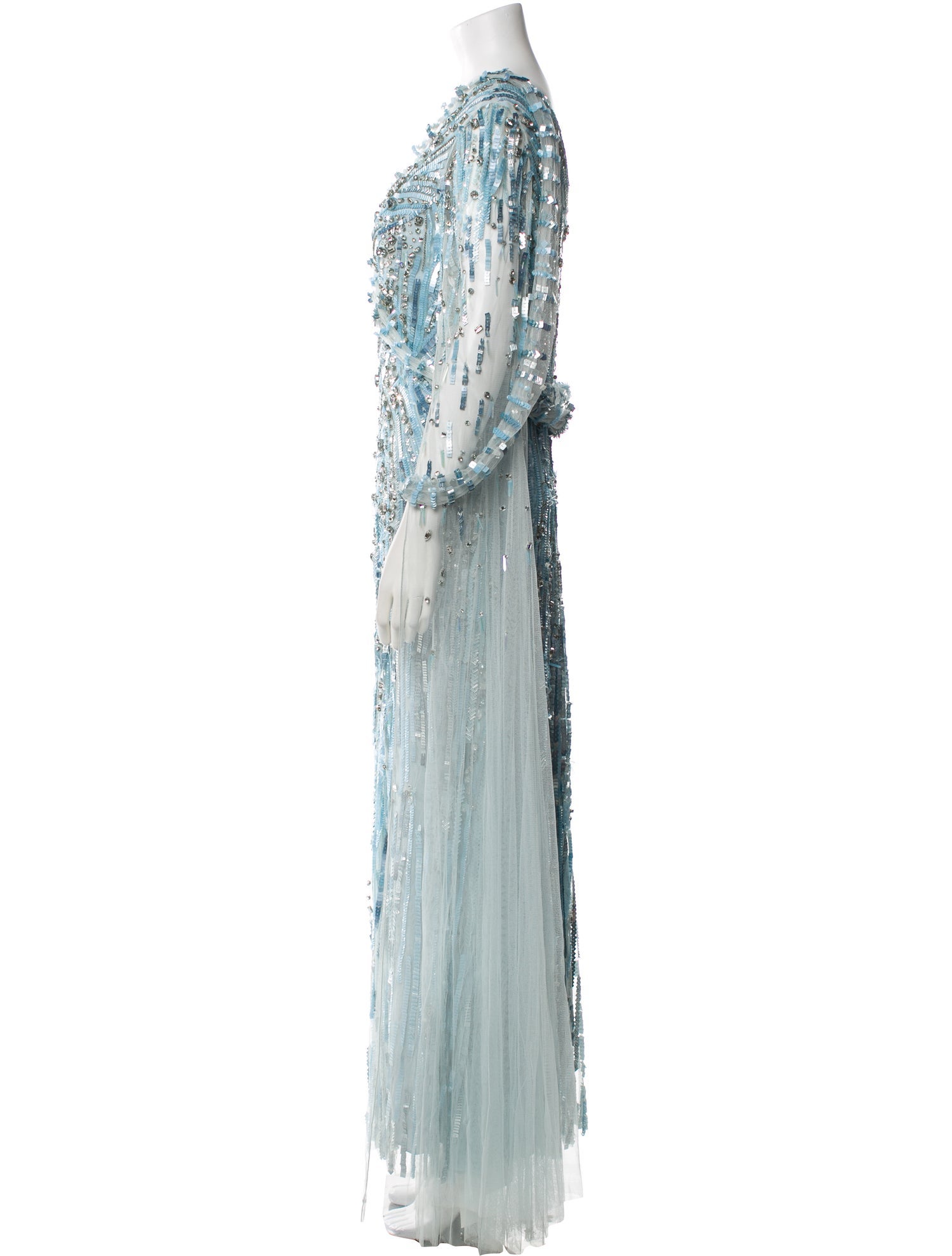 Jenny Packham V-Neck Long Dress