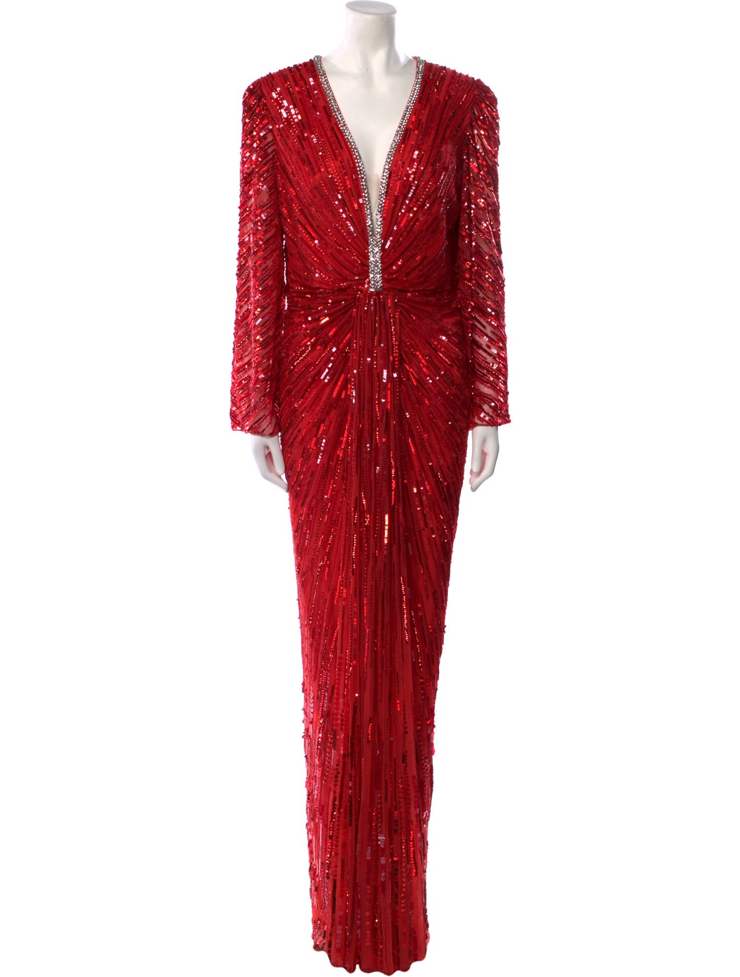 Jenny Packham V-Neck Long Dress w/ Tags