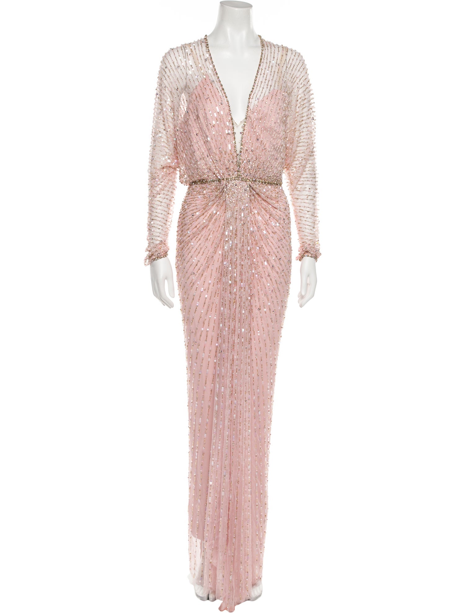 Jenny Packham Printed Long Dress w/ Tags