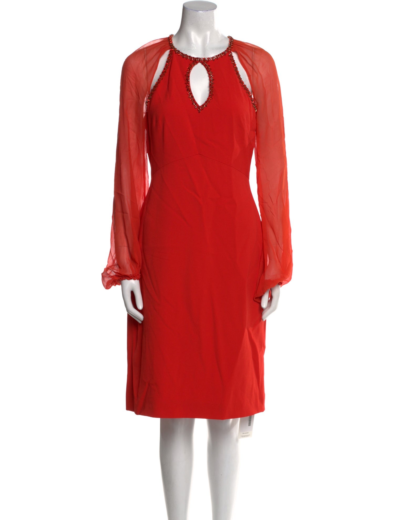 Jenny Packham Crew Neck Knee-Length Dress