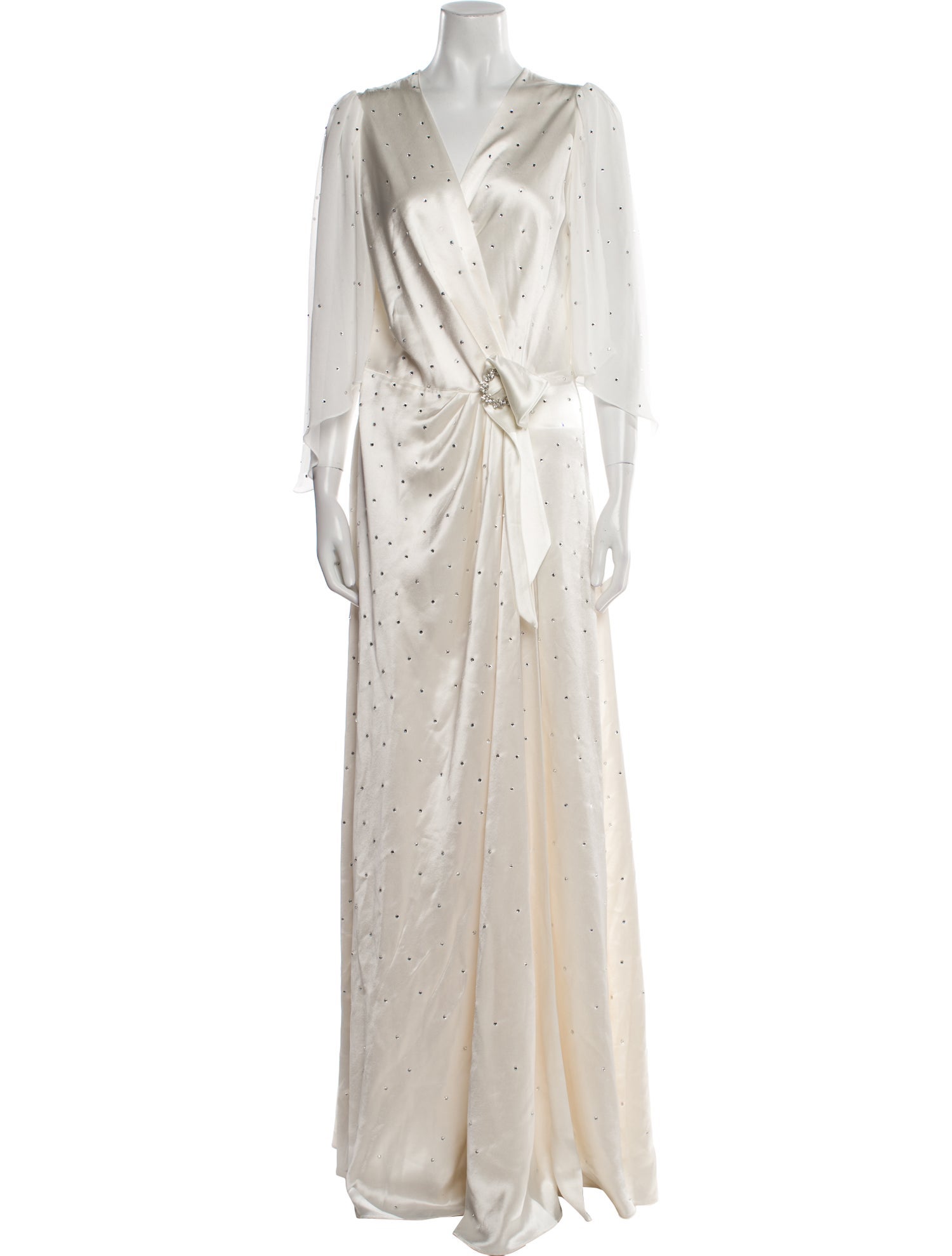 Jenny Packham Polka Dot Print Long Dress w/ Tags