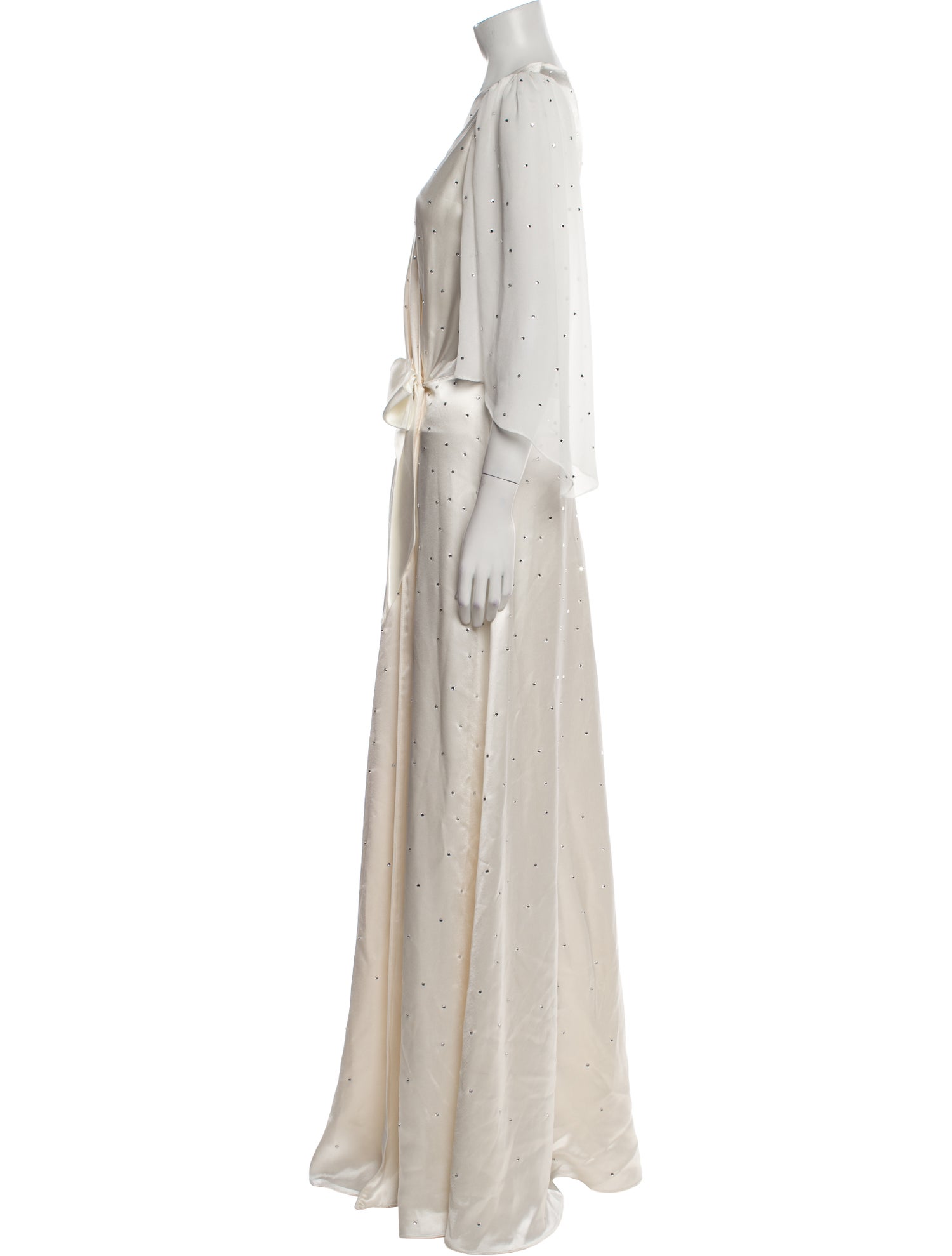 Jenny Packham Polka Dot Print Long Dress w/ Tags