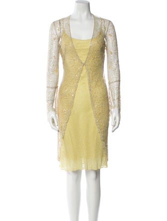 Jenny Packham Silk Patterned Dress Set