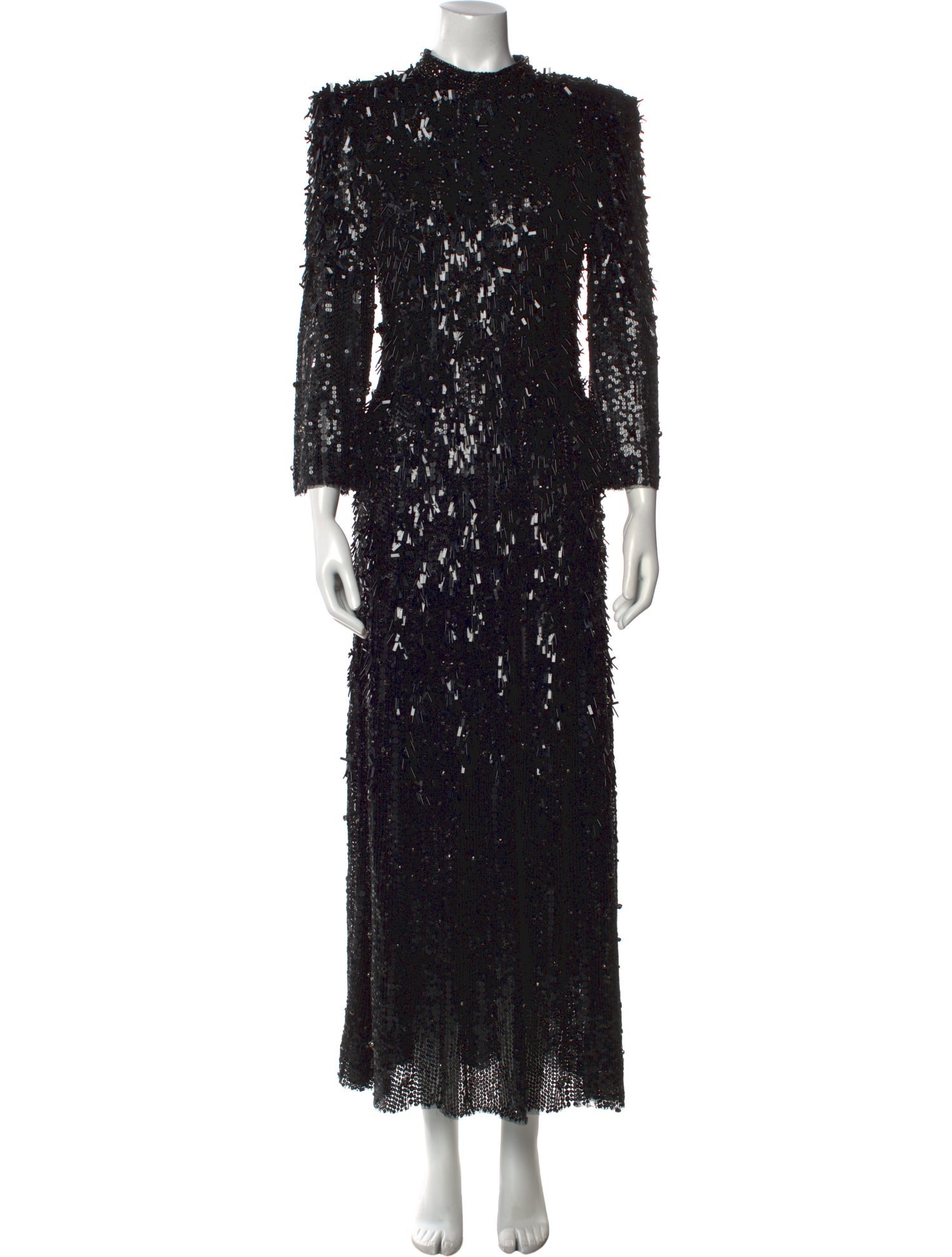 Jenny Packham Mock Neck Long Dress