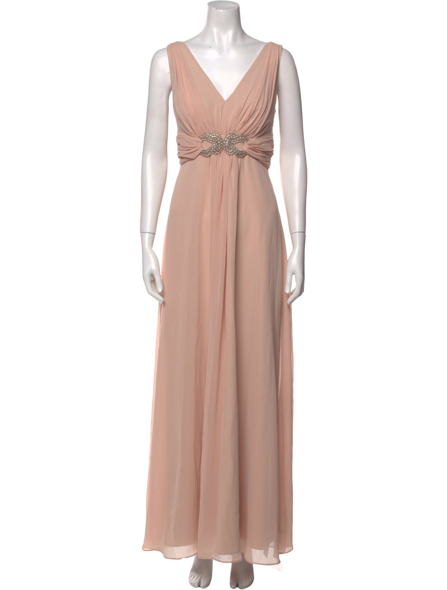 Jenny Packham V-Neck Long Dress