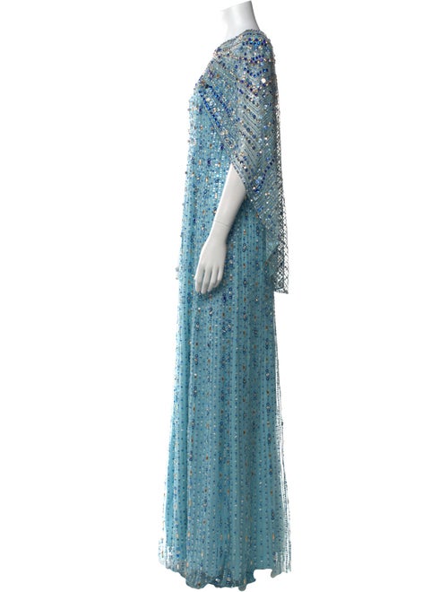Jenny Packham Printed Long Dress