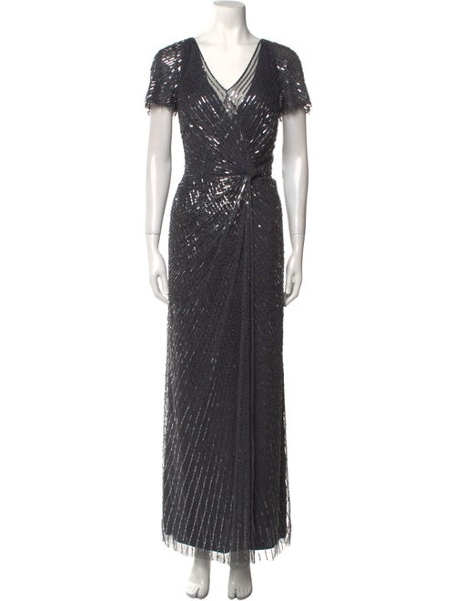 Jenny Packham V-Neck Long Dress
