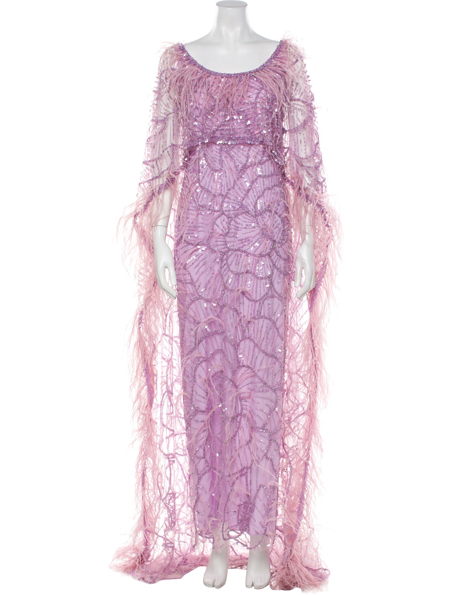 Jenny Packham Lace Pattern Long Dress