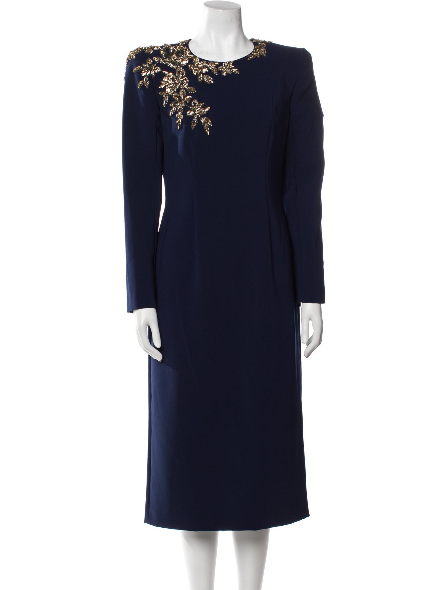 Jenny Packham Crew Neck Midi Length Dress w/ Tags