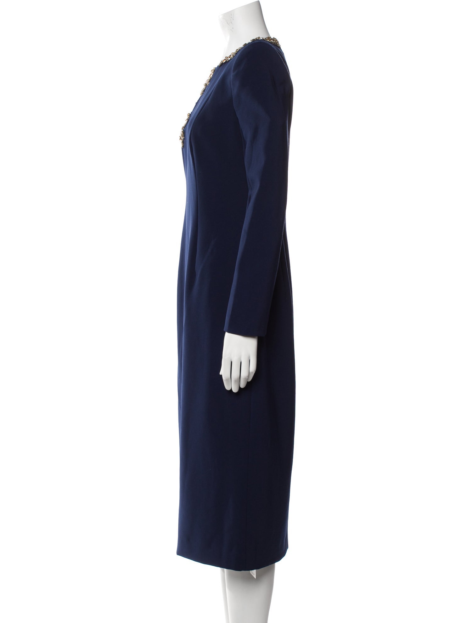 Jenny Packham Crew Neck Midi Length Dress w/ Tags