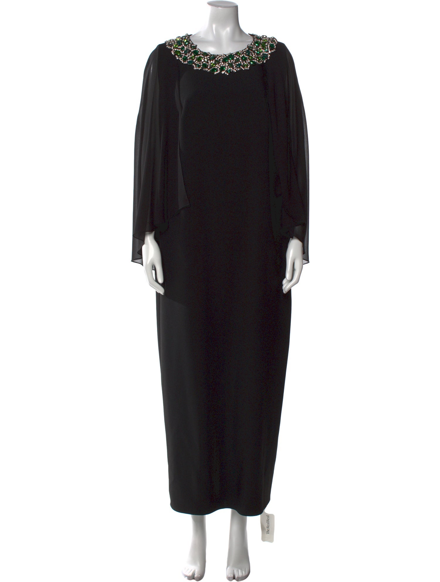 Jenny Packham Scoop Neck Long Dress