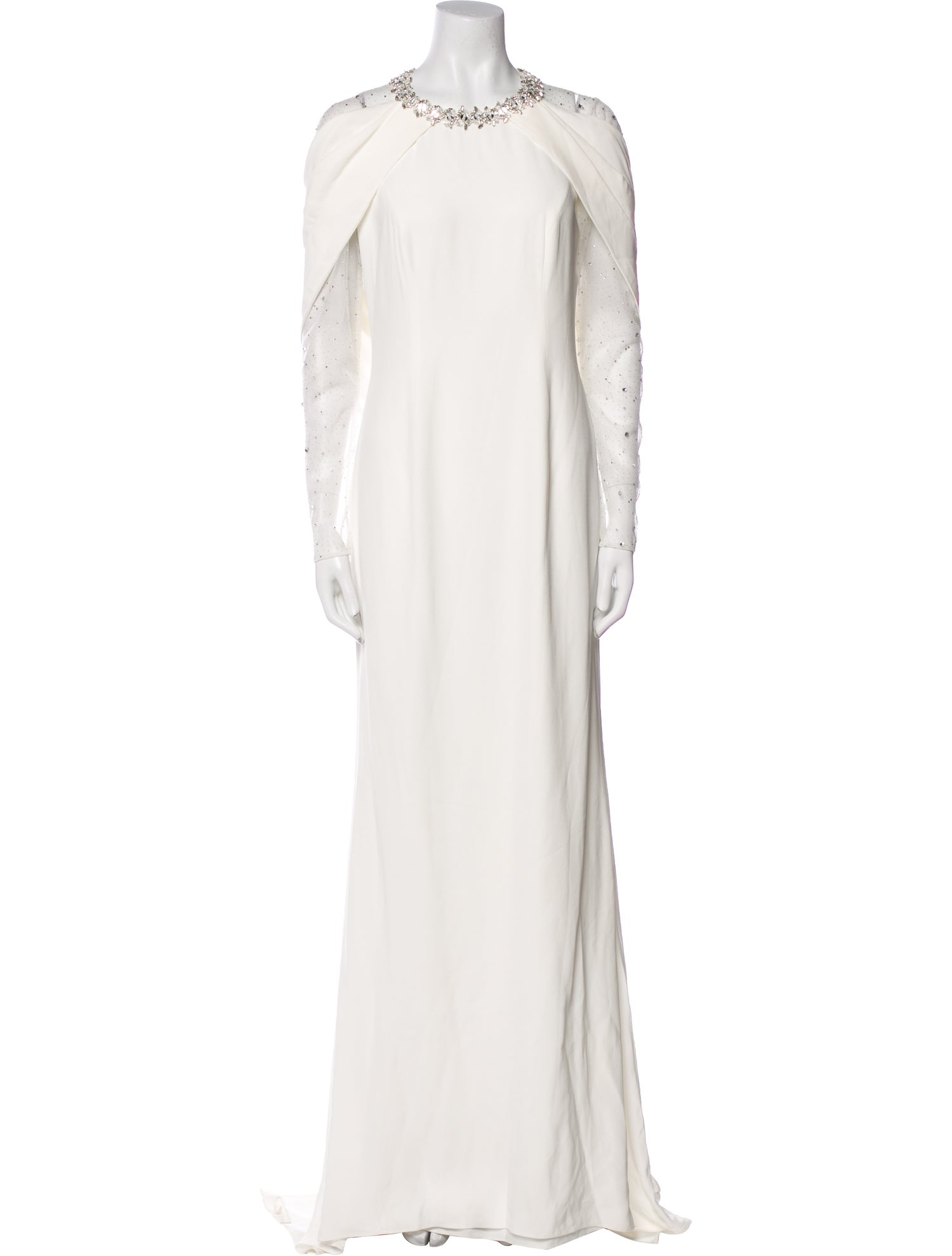 Jenny Packham Crew Neck Long Dress
