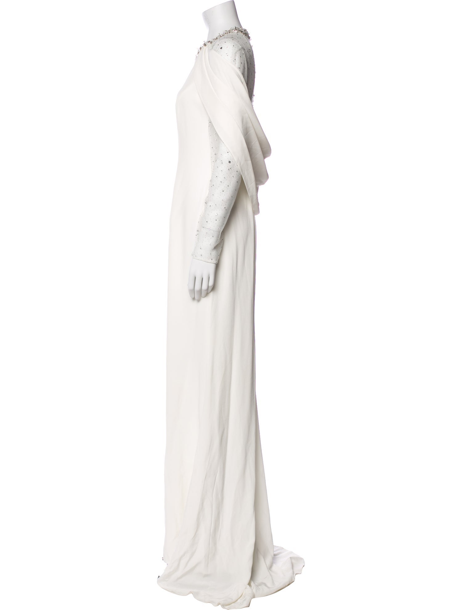 Jenny Packham Crew Neck Long Dress
