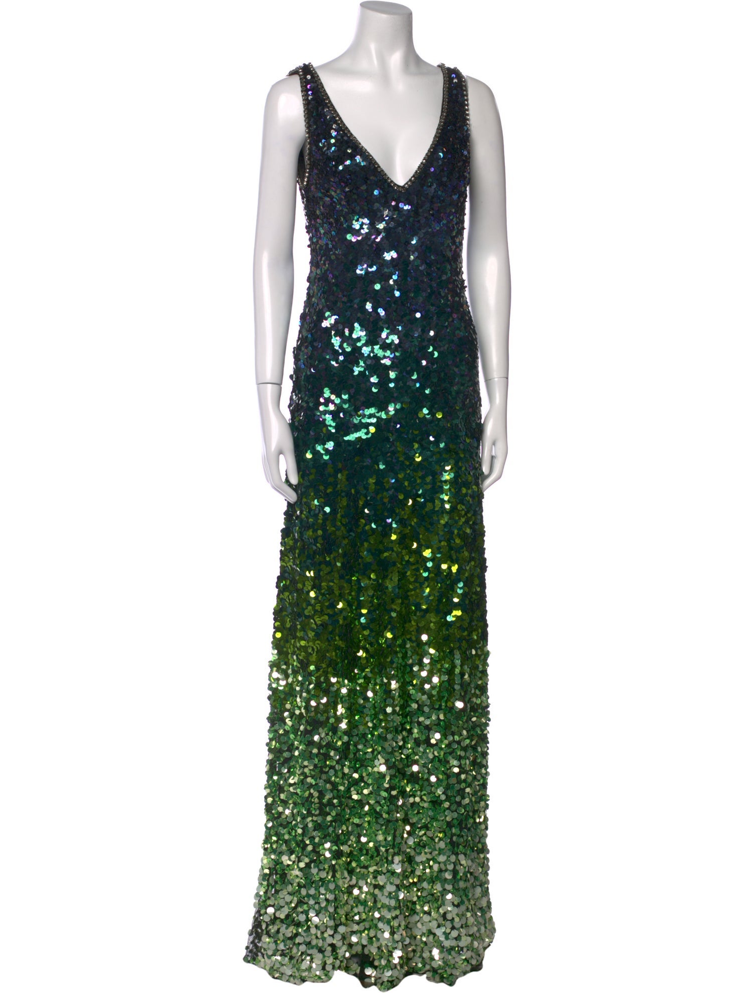 Jenny Packham V-Neck Long Dress