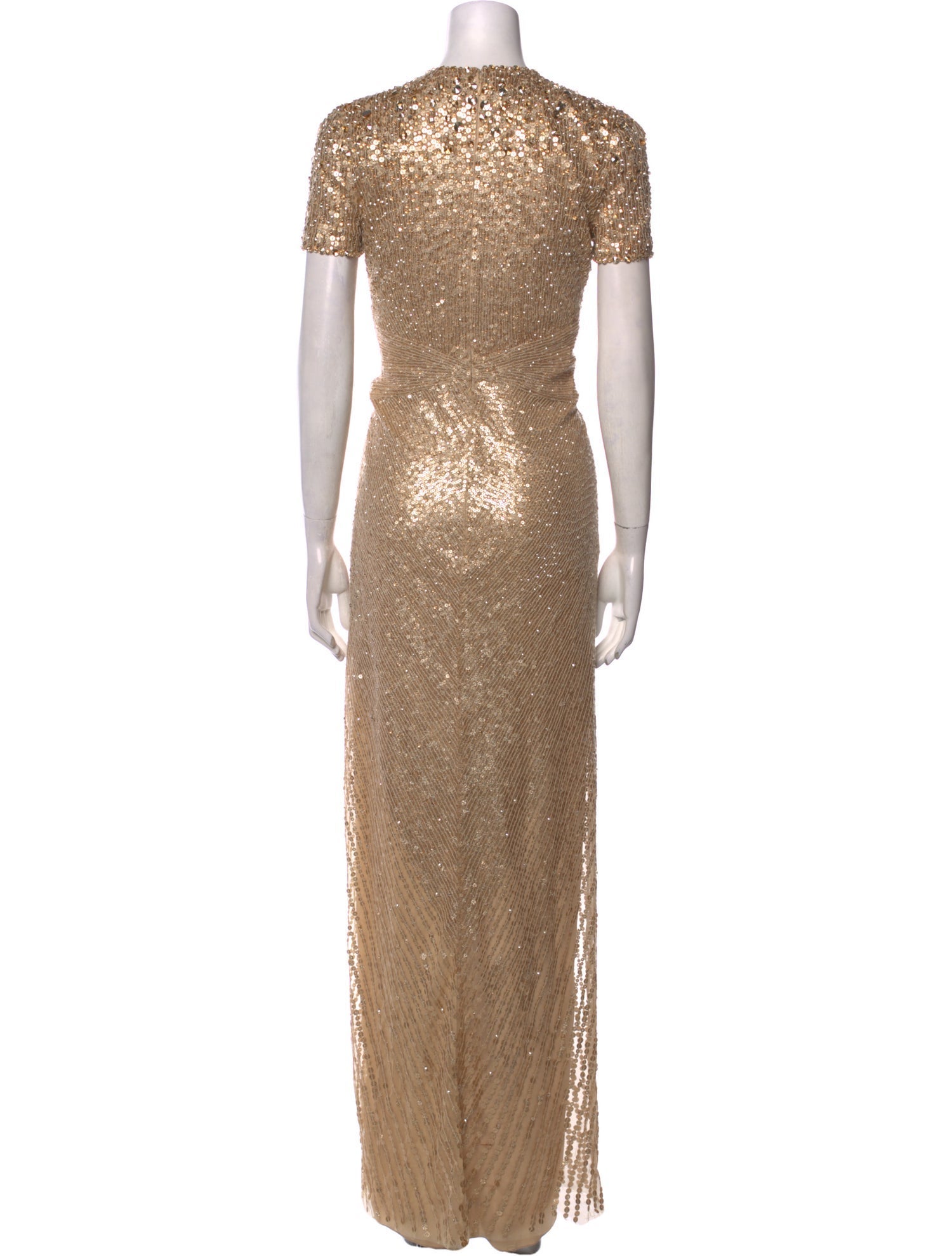 Jenny Packham V-Neck Long Dress