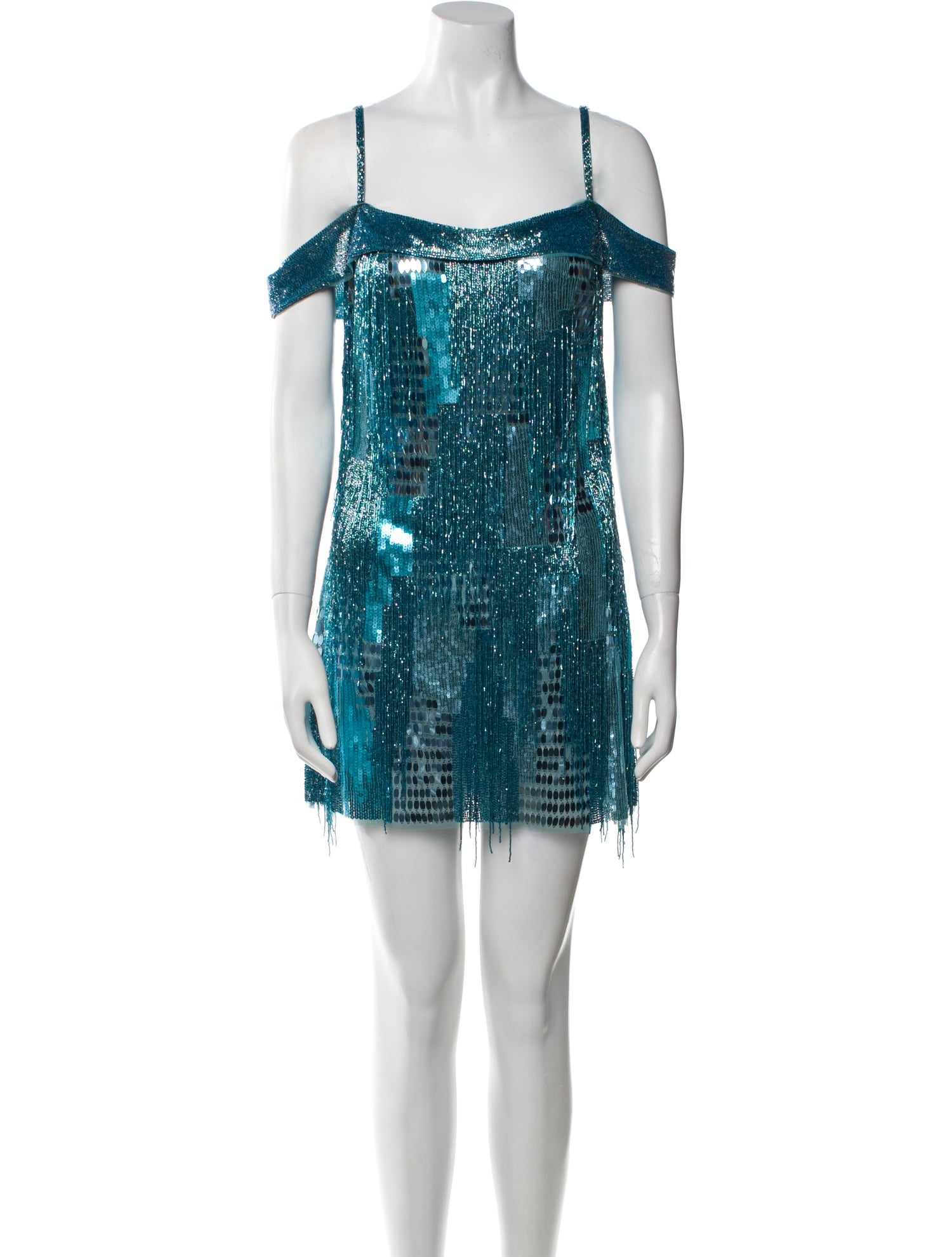 Jenny Packham Square Neckline Mini Dress