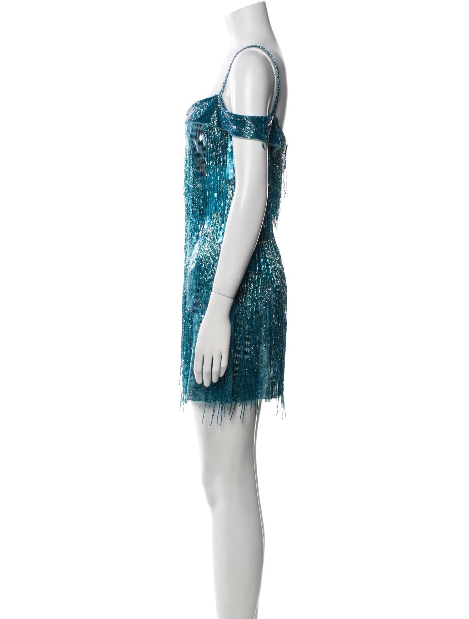 Jenny Packham Square Neckline Mini Dress