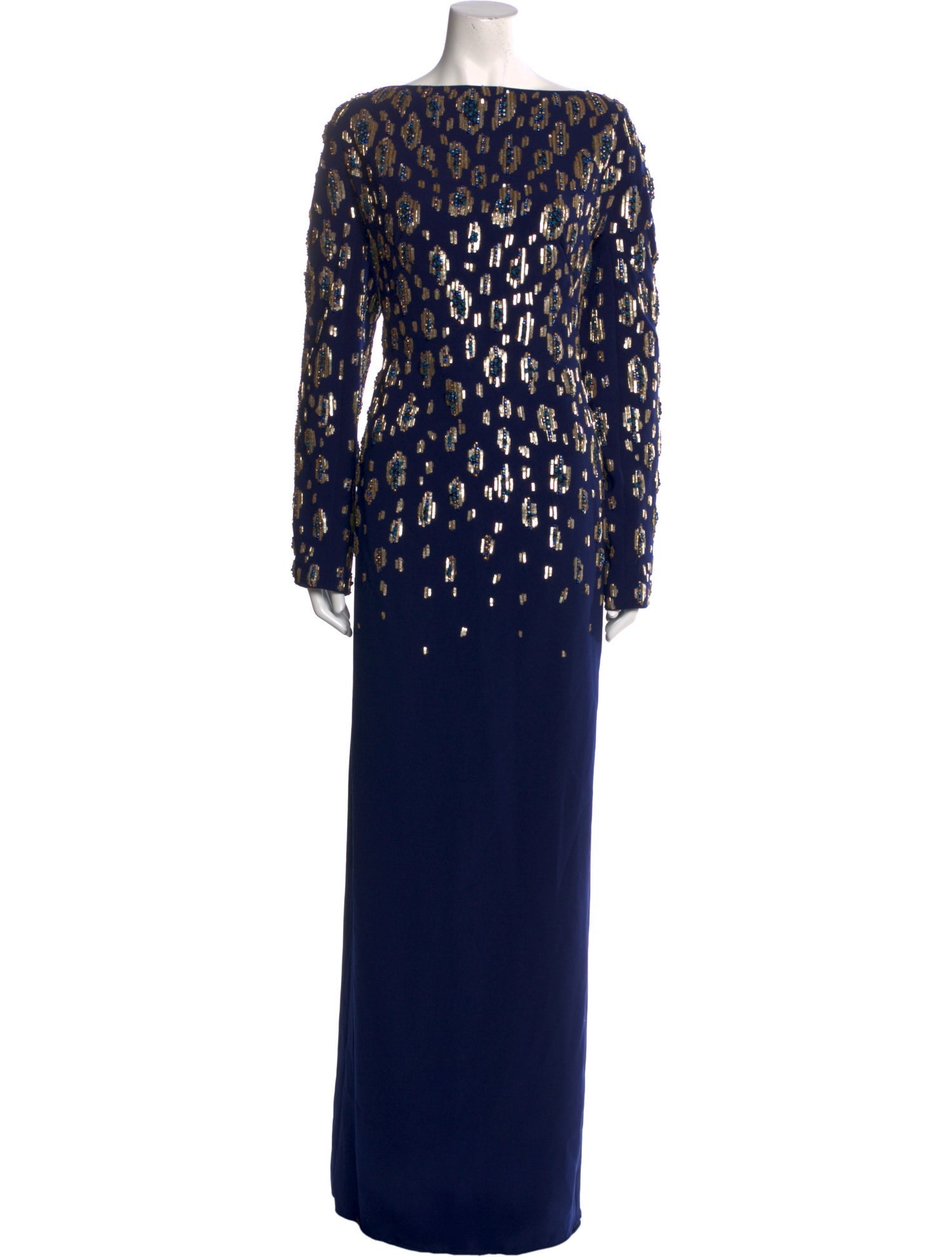 Jenny Packham Bateau Neckline Long Dress w/ Tags