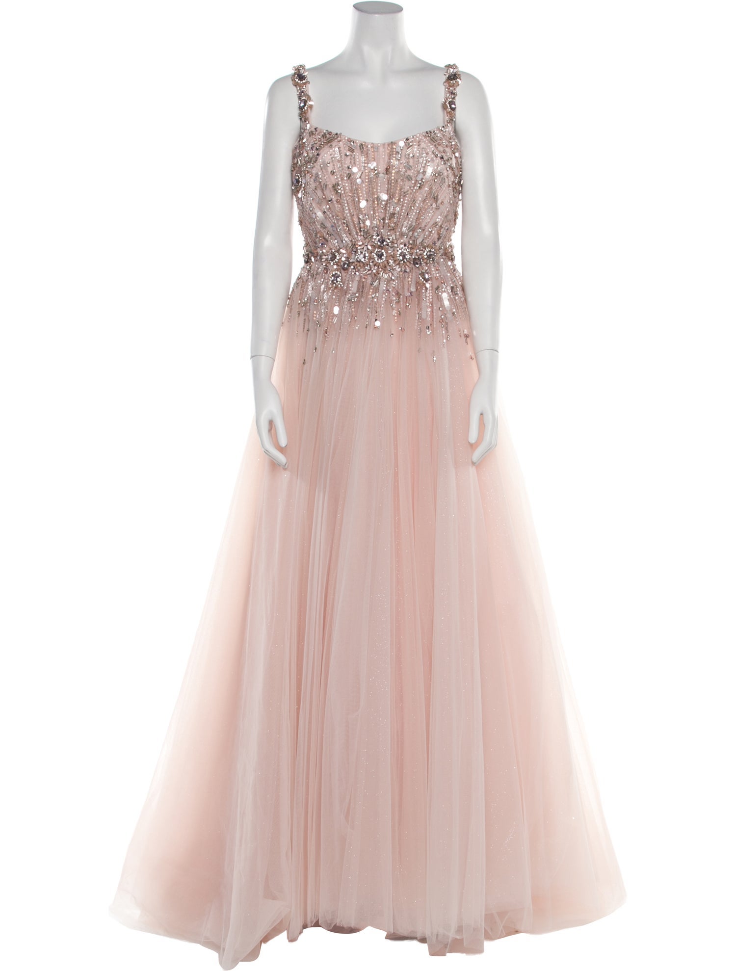 Jenny Packham Square Neckline Long Dress w/ Tags